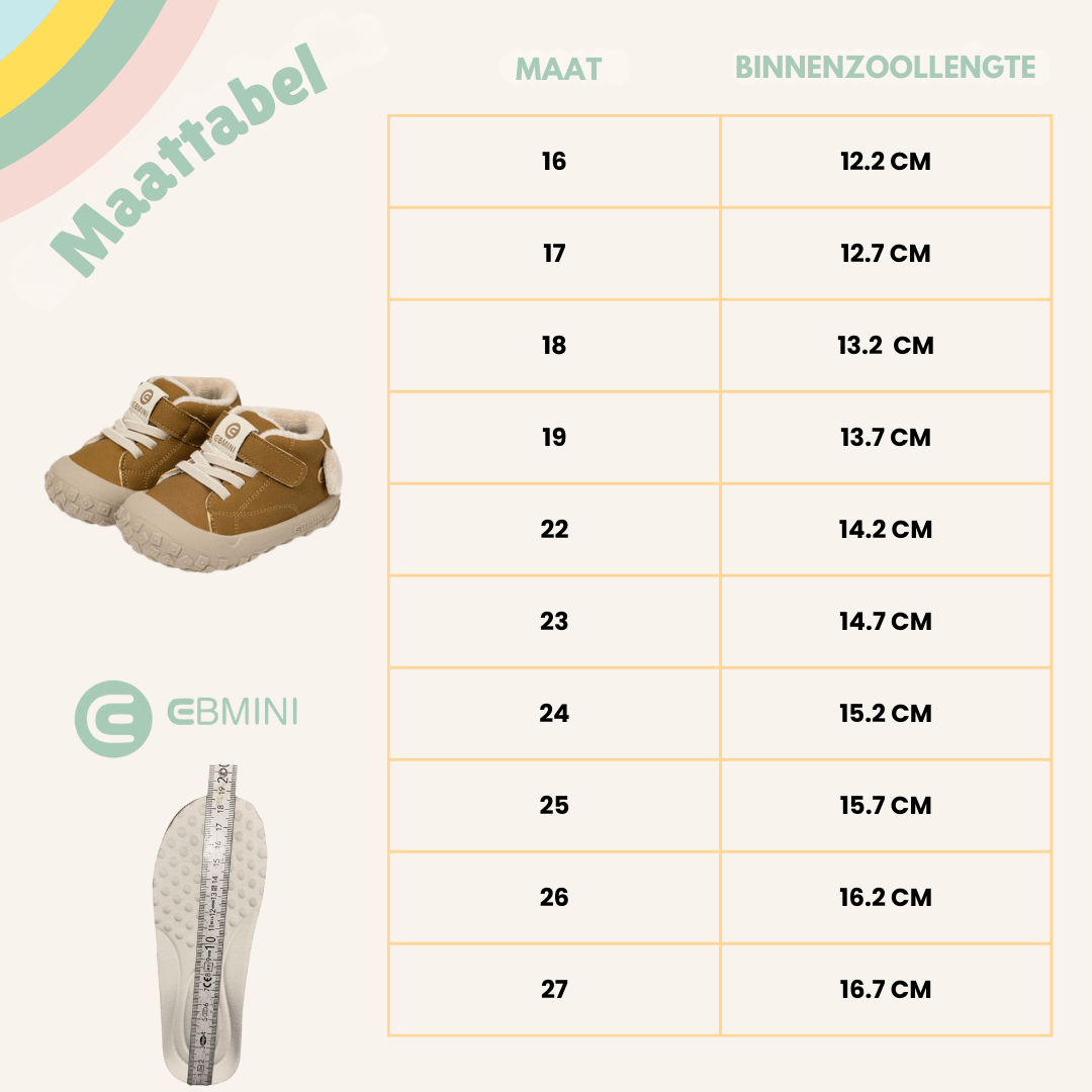 EBMINI® ENY – Ultralichte winter barefoot - sneakers voor kinderen - Ebmini® – Kinder schoenen - 209913028633 - 