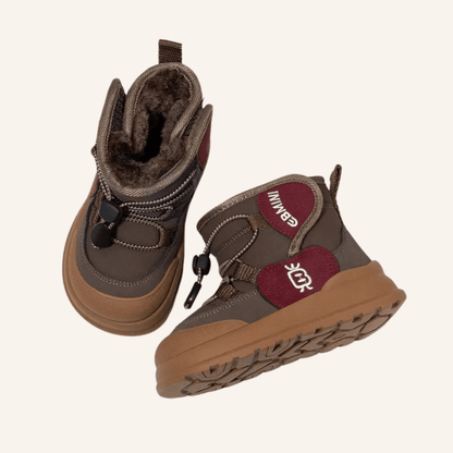 EBMINI® FOZ waterdichte barefoot laarzen voor kinderen – bruin