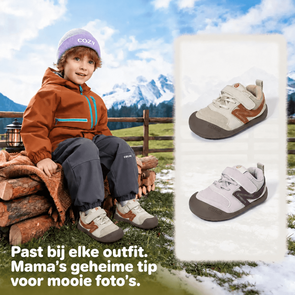 EBMINI® NEL – Winter barefoot sneakers voor kinderen met warme voering - Ebmini® – Kinder schoenen - 209913049162 -
