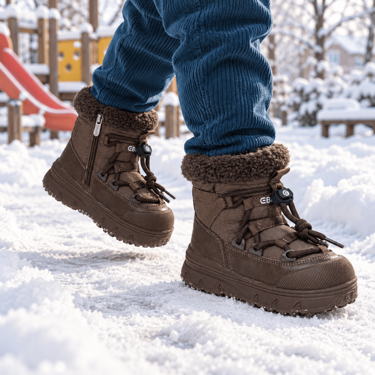 EBMINI® RIC – Waterdichte barefoot laarzen voor kinderen met warme voering - Ebmini® – Kinder schoenen - 209913049593 -