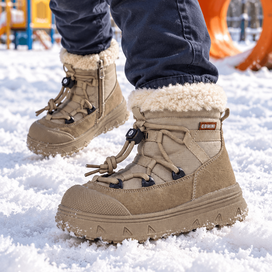EBMINI® RIC – Waterdichte barefoot laarzen voor kinderen met warme voering - Ebmini® – Kinder schoenen - 209913049601 -