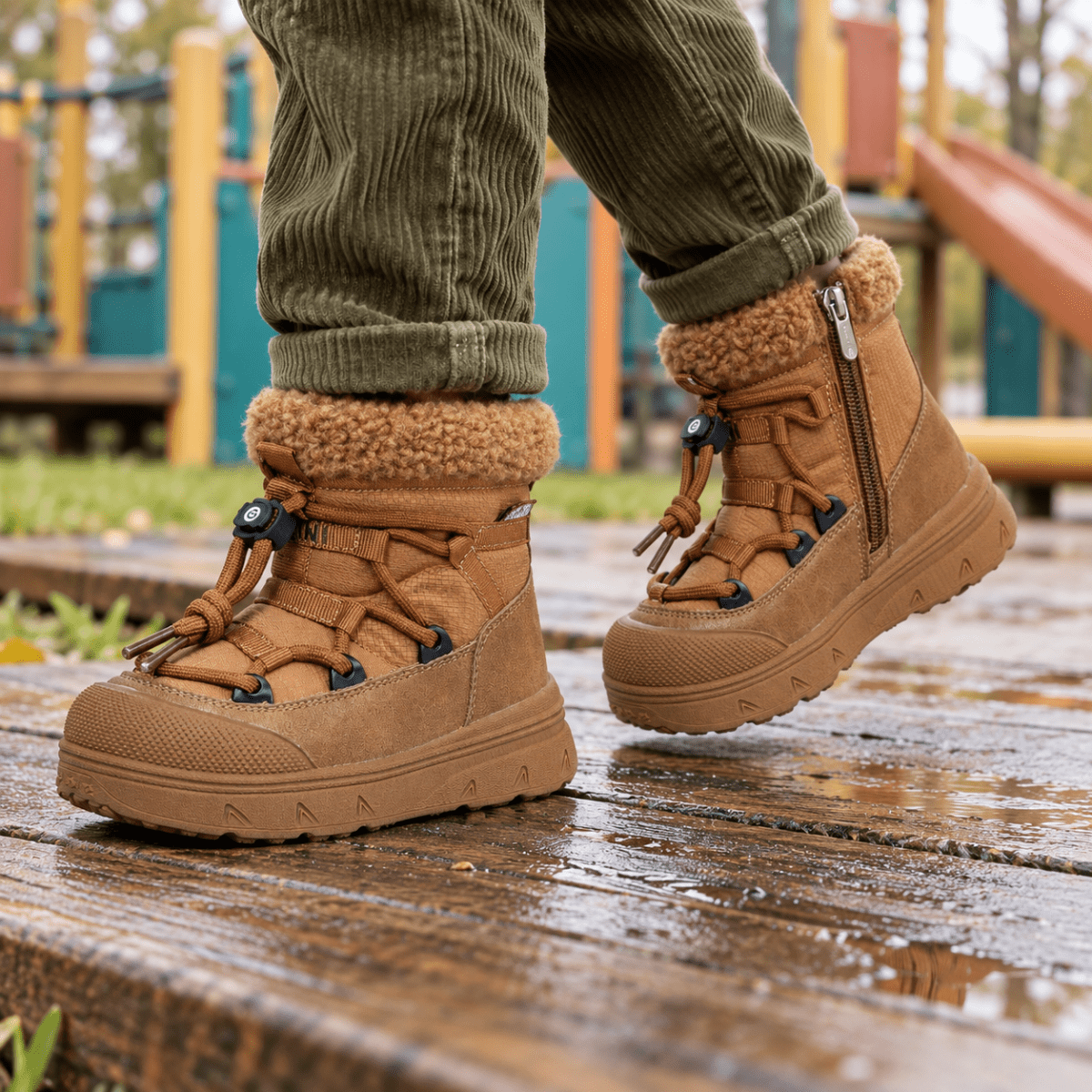 EBMINI® RIC – Waterdichte barefoot laarzen voor kinderen met warme voering - Ebmini® – Kinder schoenen - 209913049609 -