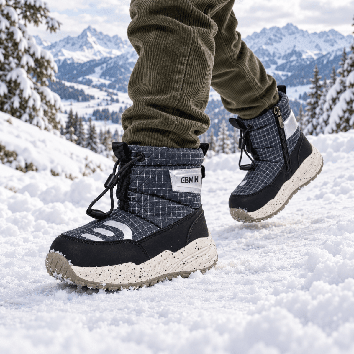 EBMINI® RIM – Waterdichte barefoot laarzen voor kinderen met warme voering - Ebmini® – Kinder schoenen - 209913051131 -
