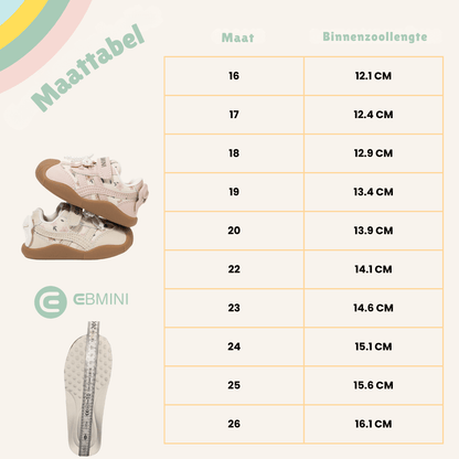 EBMINI® ROSY – Ultralichte meisjes schoenen met speels design - Ebmini® – Kinder schoenen - 209913027489 - 
