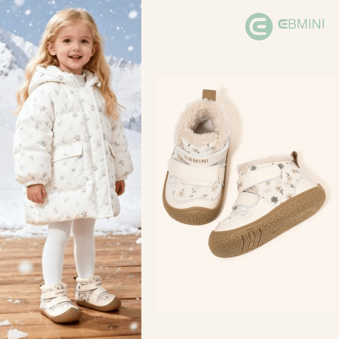 EBMINI® SAS – Ultralichte winter - barfusschoenen voor kinderen met klittenbandsluiting - Ebmini® – Kinder schoenen - 209913031011 - 