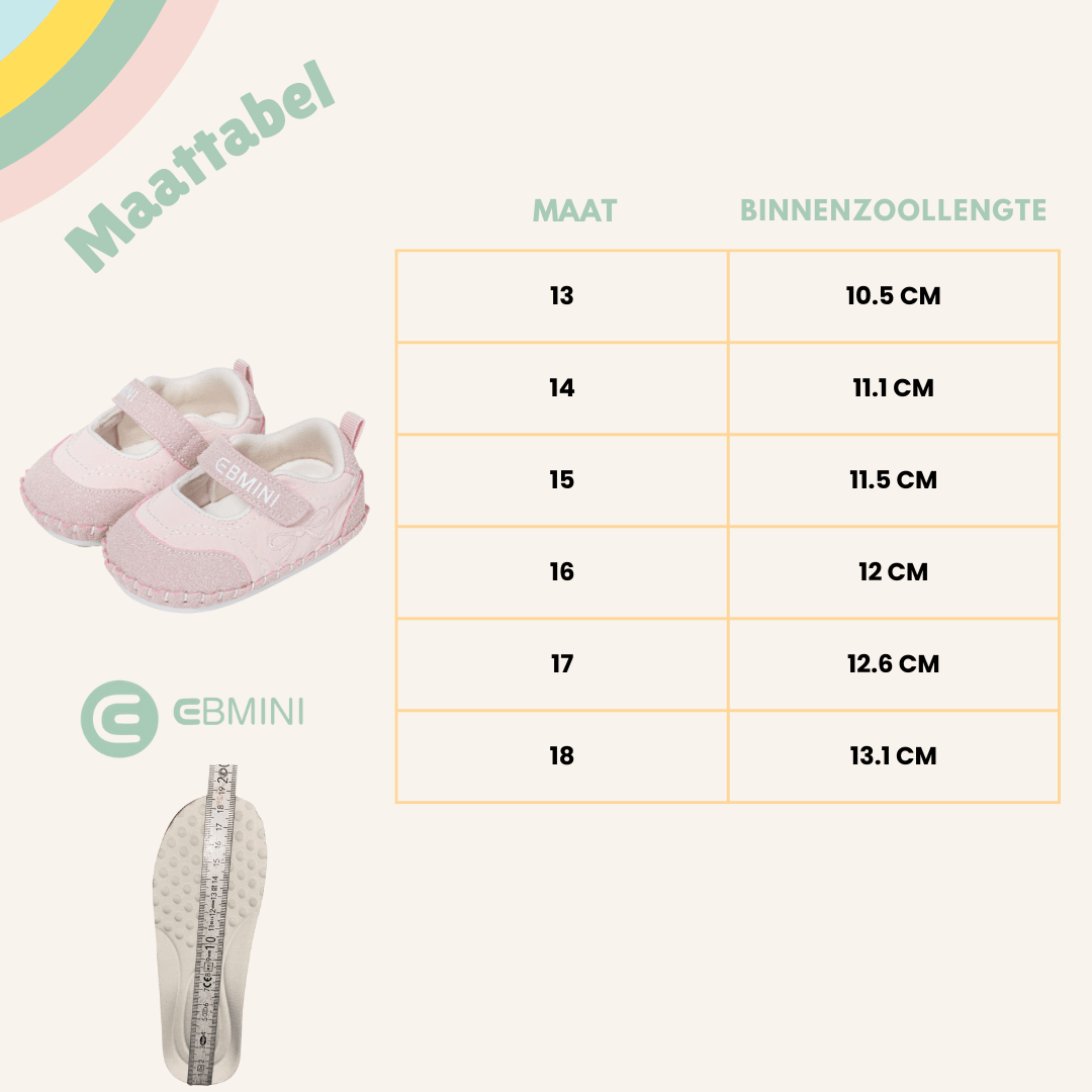 EBMINI® TITI – Babyschoenen – Zachte schoenen om te kruipen en de eerste stapjes te zetten - Ebmini® – Kinder schoenen -  - 